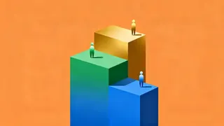 人物分层与精神高度的象征
