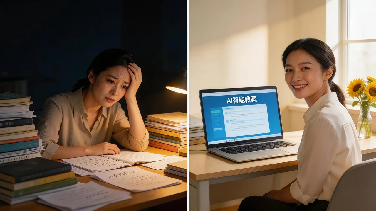 使用BestTeach前后对比：从深夜疲惫备课到轻松高效